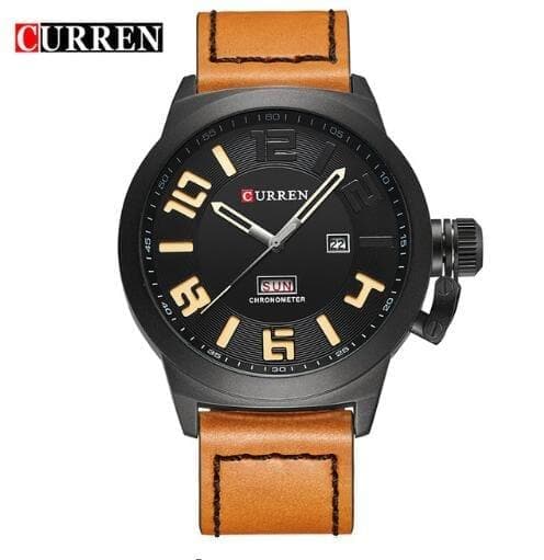 Curren Watches men Wristwatch leather - Premium Men watch from eprolo - Just $31.82! Shop now at Handbags Specialist Headquarter
