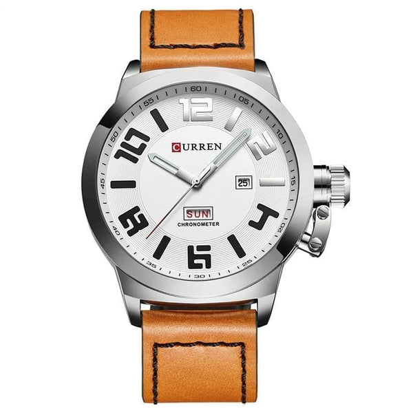 Curren Watches men Wristwatch leather - Premium Men watch from eprolo - Just $31.82! Shop now at Handbags Specialist Headquarter