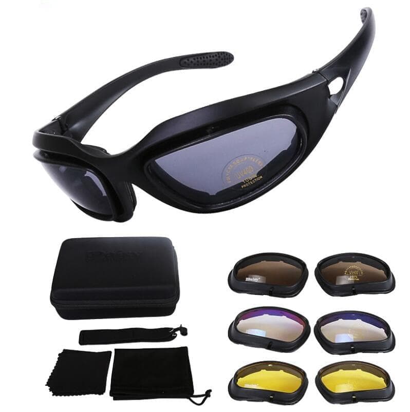 Daisy C6 Polarized Ballstic Army Sunglasses Military Goggles Rx Insert 4 Lens Kit Men Combat War Game Tactical Glasses - Premium Men Sunglasses from eprolo - Just $29.99! Shop now at Handbags Specialist Headquarter