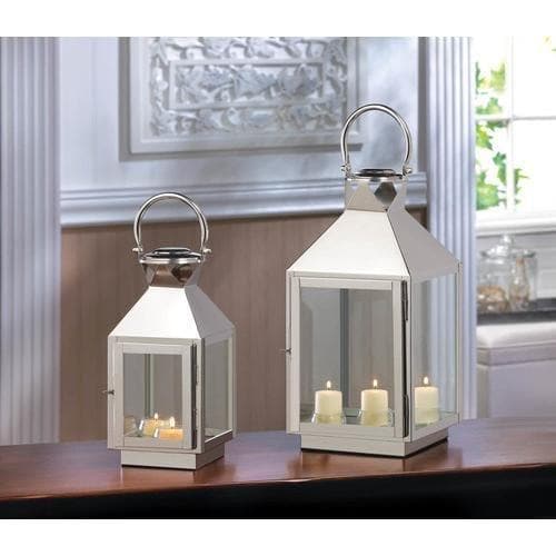Dapper Stainless Steel Lantern - Premium Gallery of Light from Gallery of Light - Just $49.75! Shop now at Handbags Specialist Headquarter