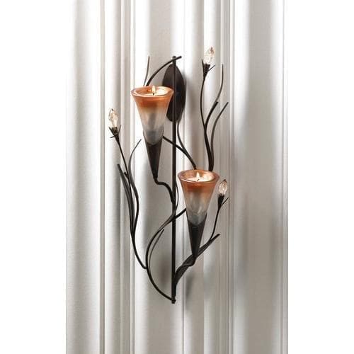 Dawn Lilies Candle Wall Sconce - Premium Gallery of Light from Gallery of Light - Just $45.44! Shop now at Handbags Specialist Headquarter