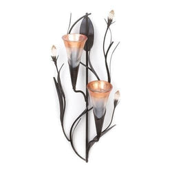 Dawn Lilies Candle Wall Sconce - Premium Gallery of Light from Gallery of Light - Just $45.44! Shop now at Handbags Specialist Headquarter