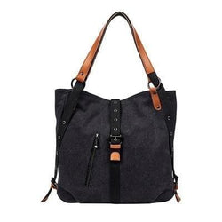Deago Purse Handbag for Women Canvas Tote Bag Casual Shoulder Bag School Bag Rucksack Convertible Backpack (Coffee) - Premium  from Deago - Just $35.0! Shop now at Handbags Specialist Headquarter