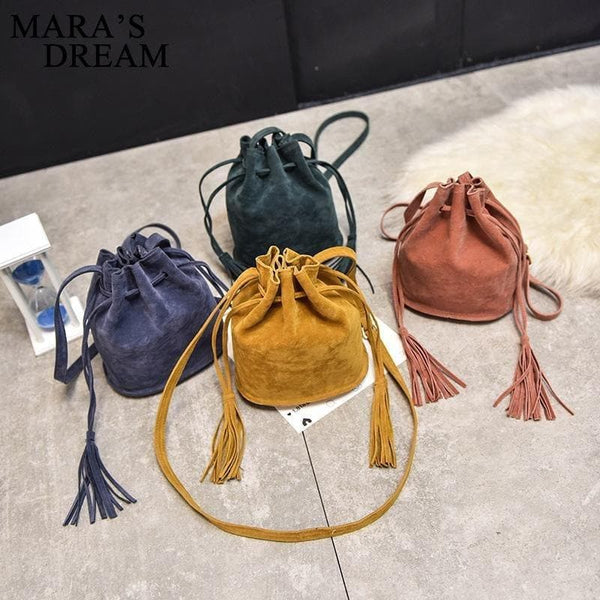 Designer Handbags Women Bag Messenger Bags New Handbag Tassel Bucket Shoulder Handbags Crossbody - Premium WOMEN'S Handbags from eprolo - Just $22.86! Shop now at Handbags Specialist Headquarter