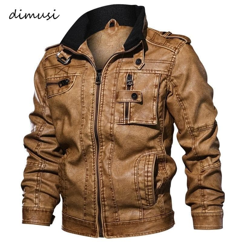DIMUSI Men Autumn Winter PU Leather Jacket Motorcycle Leather Jackets Male Business casual Coats Brand clothing 5XL,TA132 - Premium MEN T-SHIRT from eprolo - Just $59.26! Shop now at Handbags Specialist Headquarter