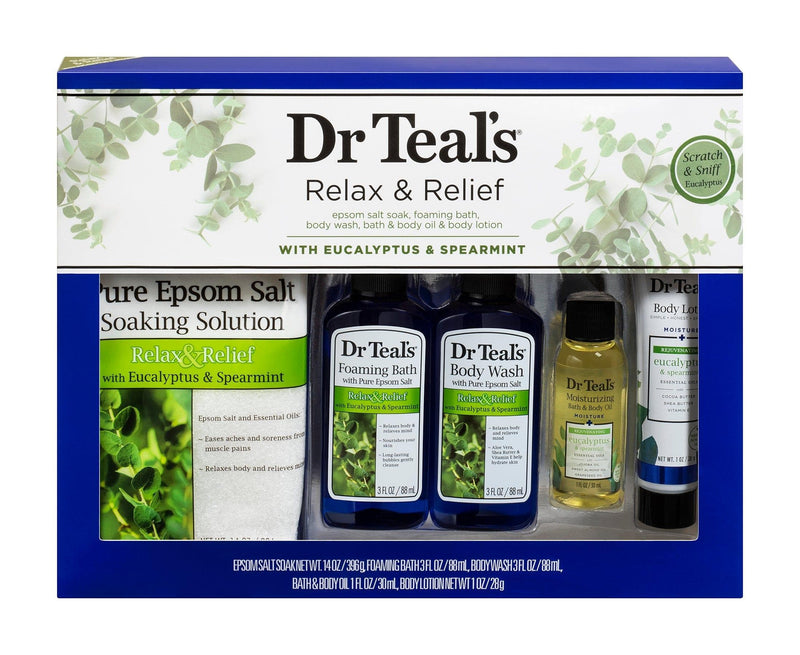 Dr Teal's Bath and Body Regimen Relax & Relief Set: Eucalyptus & Spearmint - Premium BATH AND BODY Towel Set from Dr Teal's - Just $64.99! Shop now at Handbags Specialist Headquarter