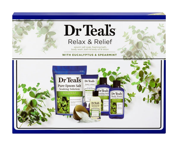 Dr Teal's Bath and Body Regimen Relax & Relief Set: Eucalyptus & Spearmint - Premium BATH AND BODY Towel Set from Dr Teal's - Just $64.99! Shop now at Handbags Specialist Headquarter