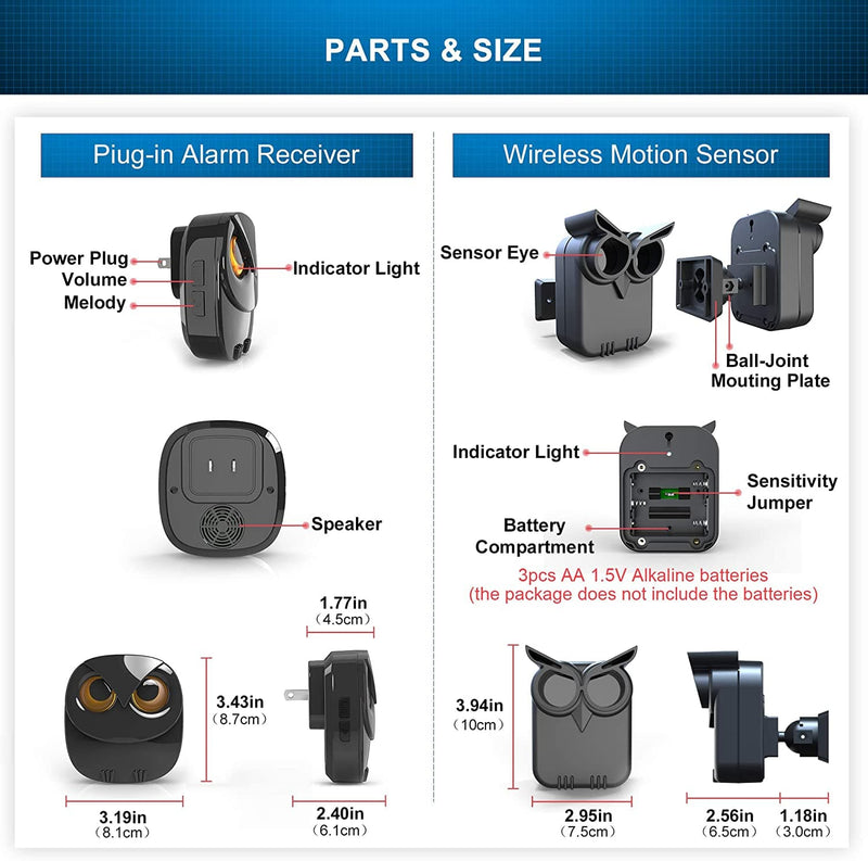 Driveway Alarm- 1/2 Mile Long Range Wireless Driveway Alarm Outdoor Weather Resistant Motion Sensor&Detector-DIY Security Alert-Monitor&Protect Outdoor/Indoor Property - 1 Receiver and 2 Sensors - Premium ALARMS AND SECURITY from Visit the HTZSAFE Store - Just $23.99! Shop now at Handbags Specialist Headquarter
