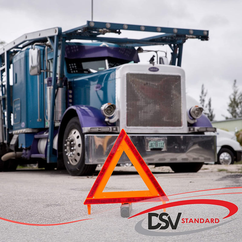 DSV Standard Warning Triangles, Safety Triangles DOT Approved, 3 Pack, Reflective Triangles with Heavy Base, FMVSS 571.125 &Carrying Case Included - Premium Auto accessories from Brand: DSV Standard - Just $53.99! Shop now at Handbags Specialist Headquarter
