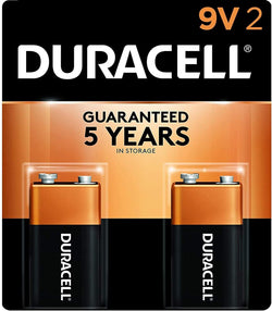 Duracell Coppertop 9V Battery, 4 Count Pack, 9-Volt Battery with Long-lasting Power, All-Purpose Alkaline 9V Battery for Household and Office Devices - Handbags Specialist Headquarter