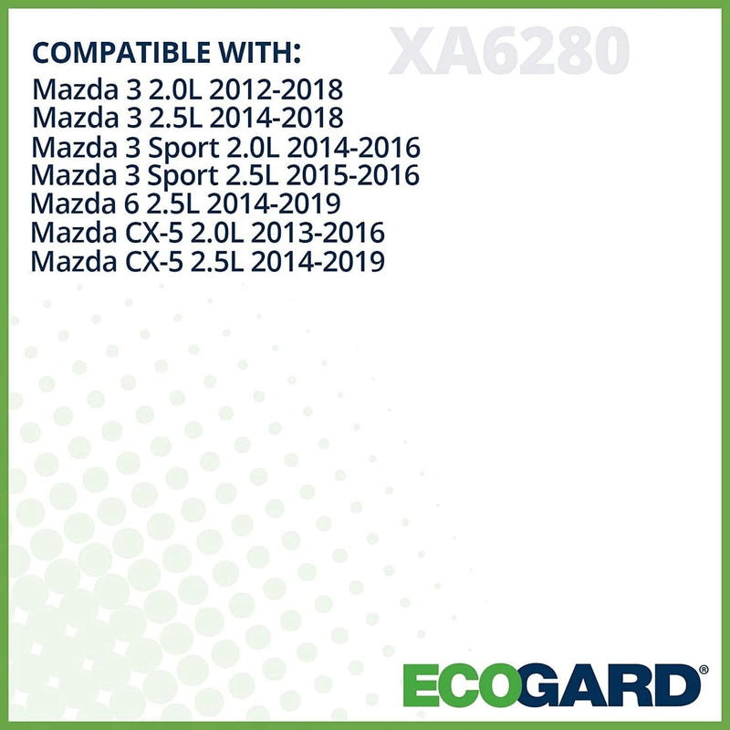 ECOGARD XA6280 Premium Engine Air Filter Fits Mazda CX-5 2.5L 2014-2021, 3 2.0L 2012-2018, 6 2.5L 2014-2021, 3 2.5L 2014-2018, CX-5 2.0L 2013-2016, 3 Sport 2.0L 2012-2018, 3 Sport 2.5L 2015-2018 - Premium  from ECOGARD - Just $26.14! Shop now at Handbags Specialist Headquarter