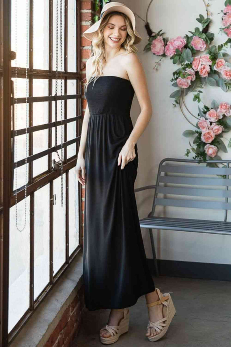 Heimish Full Size Strapless Maxi Dress - Premium Dresses from Trendsi - Just $33! Shop now at Handbags Specialist Headquarter