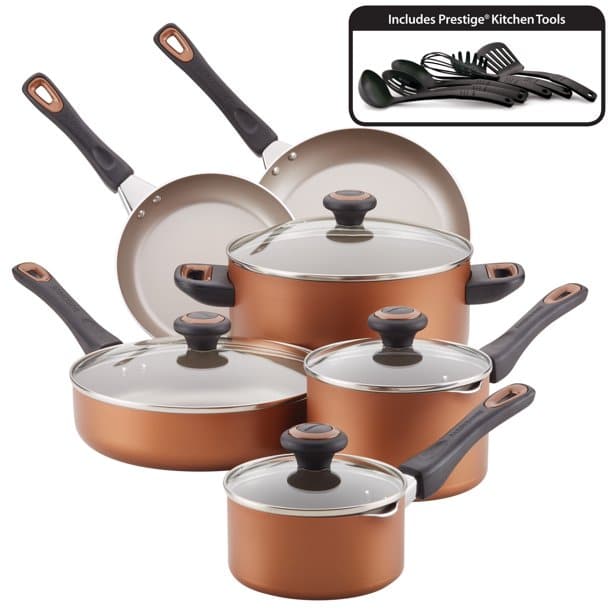 Farberware 16-Piece High Performance Nonstick Pots and Pans/Cookware Set, Teal - Premium Cookware from Farberware - Just $92.53! Shop now at Handbags Specialist Headquarter