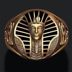 Egyptian Pharaoh Tutankhamun Rings For Men Vintage Fashion Yellow Gold Filled Wedding Jewelry Male Finger Ring - Premium Men Rings from eprolo - Just $17.99! Shop now at Handbags Specialist Headquarter