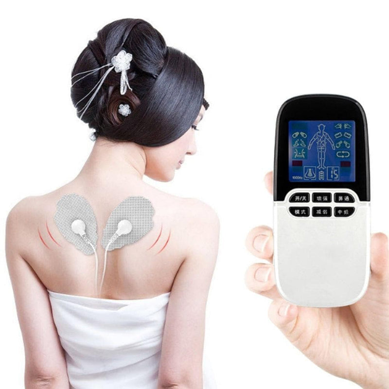 Electronic Pulse Massager for Electrotherapy Pain Management Pain Relief Therapy with 4 Pads for Shoulder Neck Back Waist Buttocks Legs Feet - Premium health from Mighty Rock - Just $43.66! Shop now at Handbags Specialist Headquarter