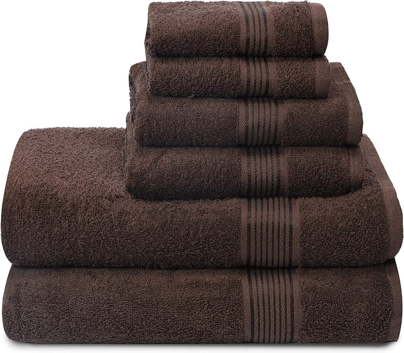 Elvana Home 6 Pack Cotton Towel Set - Orange - Premium Towel Set from Visit the Elvana Home Store - Just $40.99! Shop now at Handbags Specialist Headquarter