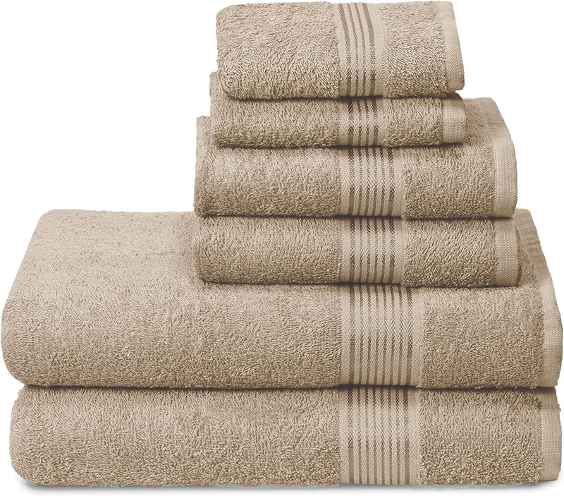 Elvana Home Ultra Soft 6 Pack Cotton Towel Set, Contains 2 Bath Towels 28x55 inch, 2 Hand Towels 16x24 inch & 2 Wash Coths 12x12 inch, Ideal for Everyday use, Compact & Lightweight - Orange - Premium Towel Set from Visit the Elvana Home Store - Just $40.99! Shop now at Handbags Specialist Headquarter