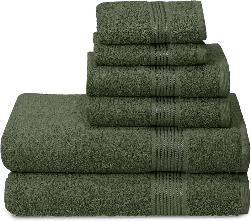 Elvana Home 6 Pack Cotton Towel Set - Orange - Premium Towel Set from Visit the Elvana Home Store - Just $40.99! Shop now at Handbags Specialist Headquarter