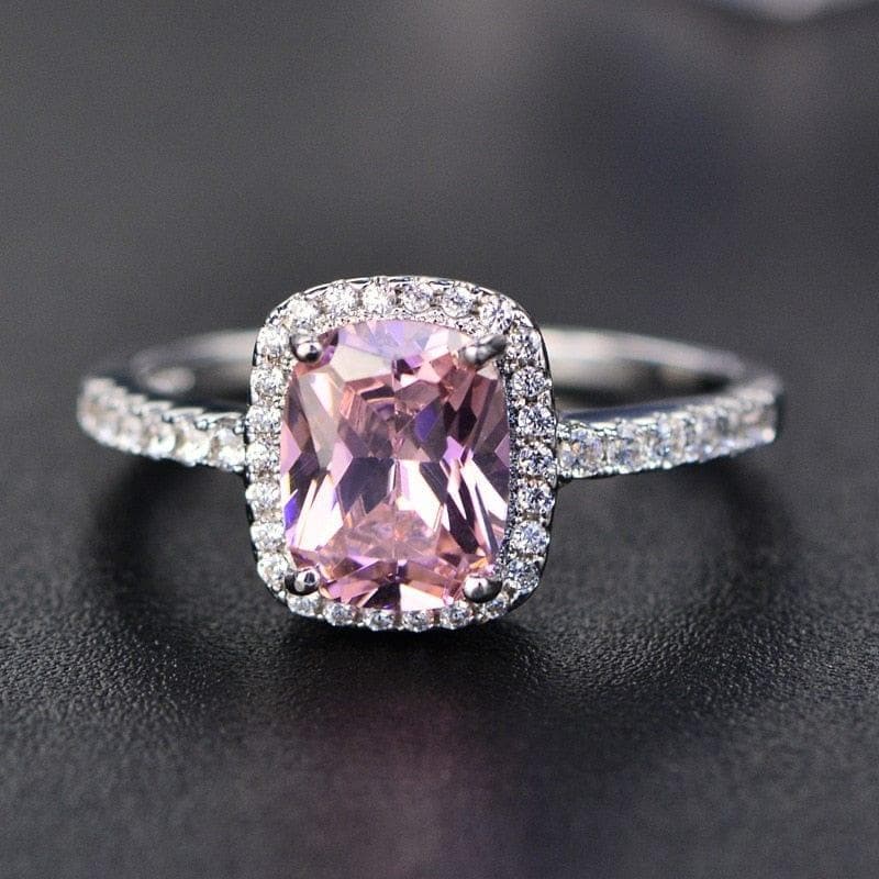 Eternity Diamond Rings For Women 100% 925 Sterling Silver White Gold Gemstone Amethyst Ring Natural Moissanite Ring - Premium Women Rings from eprolo - Just $28.99! Shop now at Handbags Specialist Headquarter