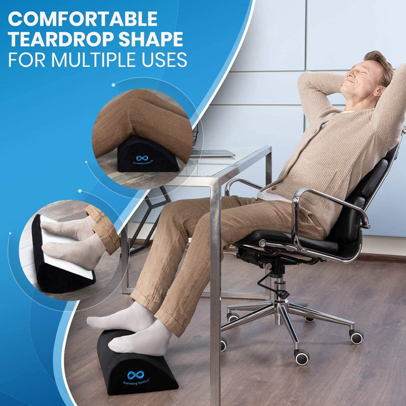 Everlasting Comfort Office Foot Rest for Under Desk - Ergonomic Memory Foam Foot Stool Pillow for Work, Gaming, Computer, Office Cubicle and Home - Footrest Leg Cushion Accessories (Black) - Premium Health from Visit the Everlasting Comfort Store - Just $49.99! Shop now at Handbags Specialist Headquarter