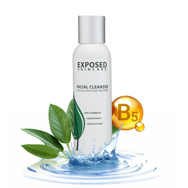 Exposed Skin Care Acne Facial Cleanser - Gentle Face Wash with Salicylic Acid for Acne Prone Skin - Pore Clarifying Acne Treatment for All Ages, Skin Types - Premium  from Exposed Skin Care - Just $36.58! Shop now at Handbags Specialist Headquarter