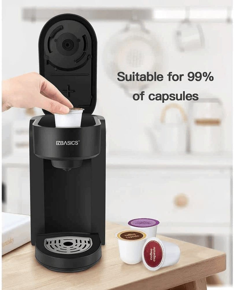EZBASICS Single Serve Coffee Maker Brewer, Coffee Machines for K-Cup & Ground Coffee, Fast Brewing, Black - Premium  from EZBASICS - Just $224.81! Shop now at Handbags Specialist Headquarter