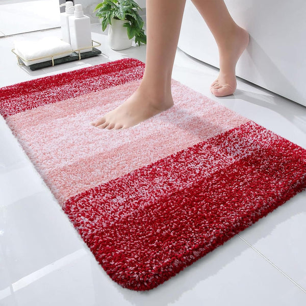 OLANLY Luxury Bathroom Rug Mat 24x16, Extra Soft and Absorbent Microfiber Bath Rugs, Non-Slip Plush Shaggy Bath Carpet, Machine Wash Dry, Bath Mats for Bathroom Floor, Tub and Shower, Grey - Premium Bathroom from Visit the OLANLY Store - Just $18.99! Shop now at Handbags Specialist Headquarter