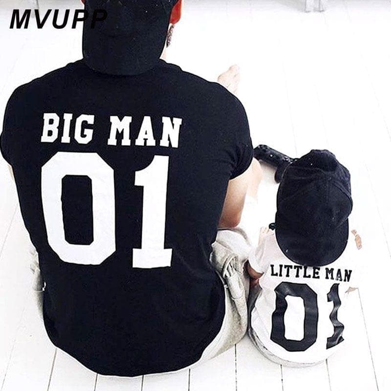 Family Look matching outfits father and son big litter man Dad baby summer fathers day clothing T-shirt for daddy and me clothes - Premium MEN T-SHIRT from eprolo - Just $18.92! Shop now at Handbags Specialist Headquarter