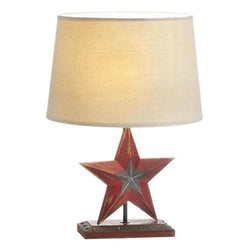 Farmhouse Red Star Table Lamp - Premium Gallery of Light from Accent Plus - Just $71.03! Shop now at Handbags Specialist Headquarter