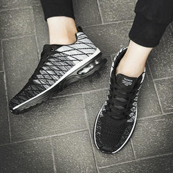 Fashion Sneakers Men Light Breathable Air Cushion Running Shoes Lace Up Tennis Shoe Non-slip - Premium Men's shoes from eprolo - Just $27.04! Shop now at Handbags Specialist Headquarter