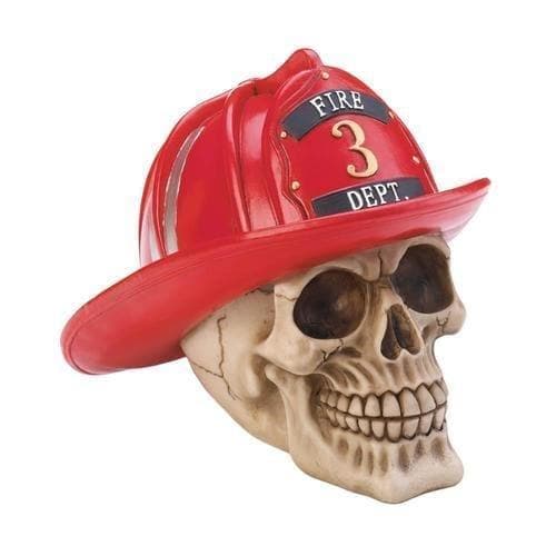 Firefighter Skull Figurine - Premium Dragon Crest from Dragon Crest - Just $43.49! Shop now at Handbags Specialist Headquarter