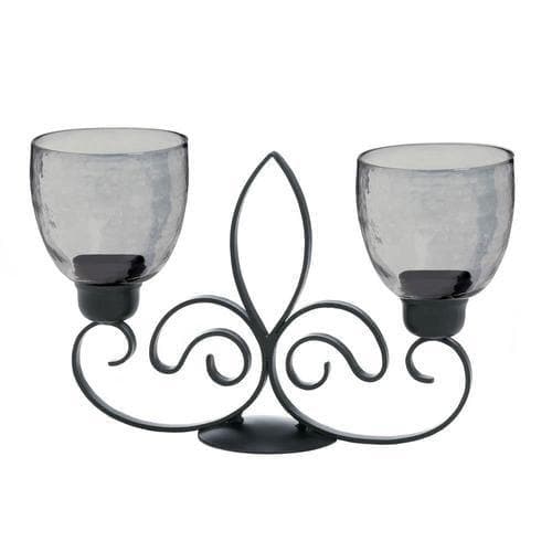 Fleur De Lis Duo Candle Stand - Premium Gallery of Light from Gallery of Light - Just $56.21! Shop now at Handbags Specialist Headquarter