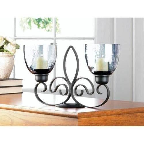 Fleur De Lis Duo Candle Stand - Premium Gallery of Light from Gallery of Light - Just $56.21! Shop now at Handbags Specialist Headquarter