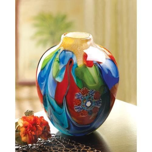 Floral Fantasia Art Glass Vase - Premium Accent Plus from Accent Plus - Just $91.95! Shop now at Handbags Specialist Headquarter