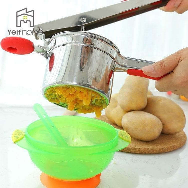 Food Press Silicone Handle Stainless Steel Potato Ricer With 3 Ricing Discs (Silver) - Premium  from Alibaba - Just $48.0! Shop now at Handbags Specialist Headquarter