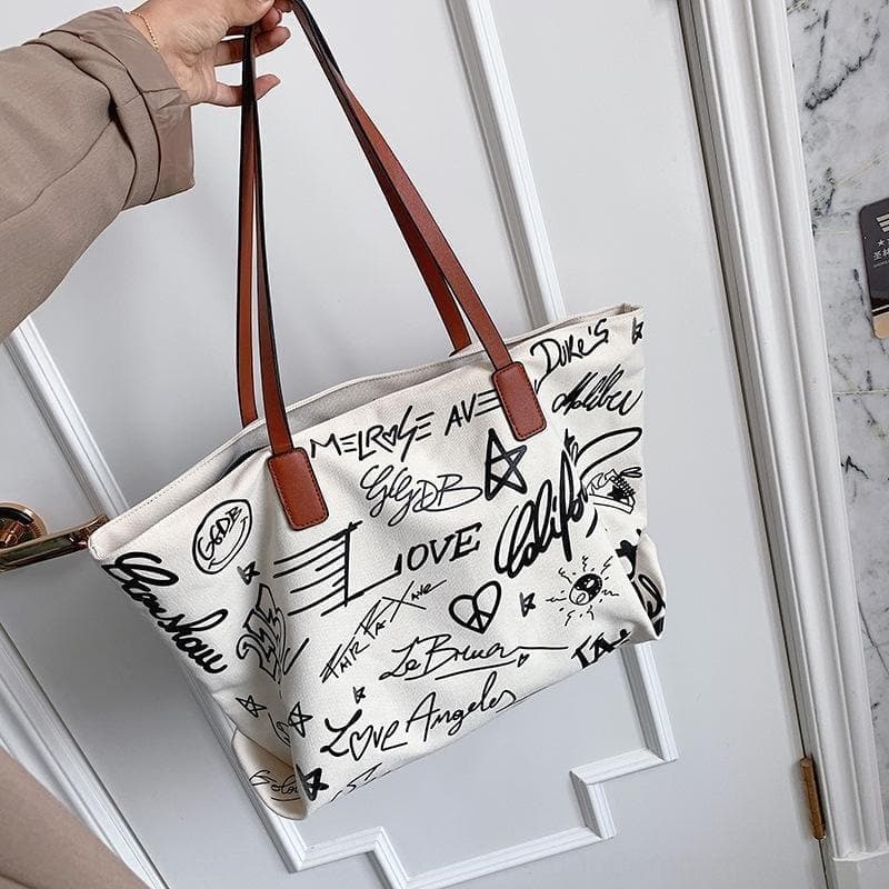 Foreign style big Shoulder bag2020 fashionable new high capacity Canvas portable - Premium  from Dhgate - Just $47.99! Shop now at Handbags Specialist Headquarter