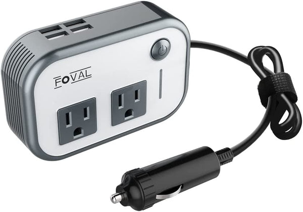 FOVAL 200W Car Power Inverter DC 12V to 110V AC Converter with 4 USB Ports Charger - Premium Auto accessories from Visit the FOVAL Store - Just $39.99! Shop now at Handbags Specialist Headquarter