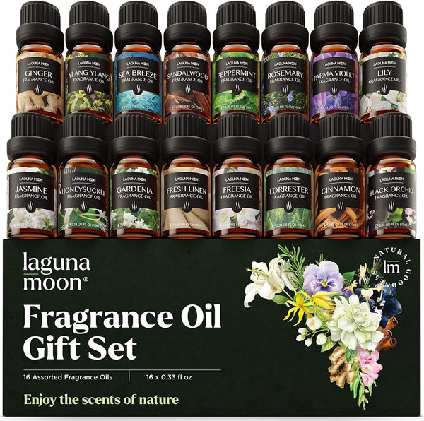 Fragrance Oil Set - Premium Grade 10 Pcs Scented Oils for Candle Making, Soap Scents, Aroma Beads, Bath Bombs, Perfume & Flavoring Oil for Lip Gloss - Organic Essential Oils with Fruity Scents (10ml) - Handbags Specialist Headquarter