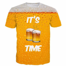Funny Beer Time Letters T Shirts - Premium MEN T-SHIRT from eprolo - Just $25.98! Shop now at Handbags Specialist Headquarter