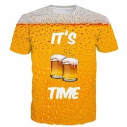 Funny Beer Time Letters T Shirts - Premium MEN T-SHIRT from eprolo - Just $25.98! Shop now at Handbags Specialist Headquarter