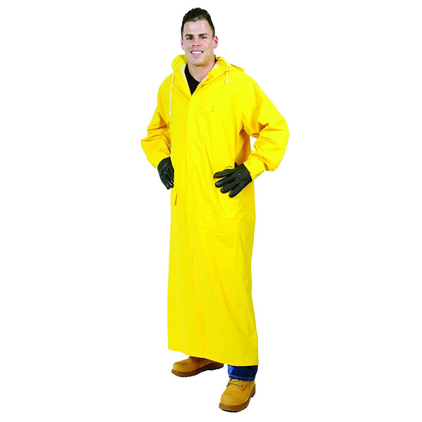 Galeton 12560-XL-BK Repel Rainwear 0.35 mm PVC 60" Raincoat for More Coverage, XL, Black - Premium RAIN SUIT from Brand: Galeton - Just $25.99! Shop now at Handbags Specialist Headquarter
