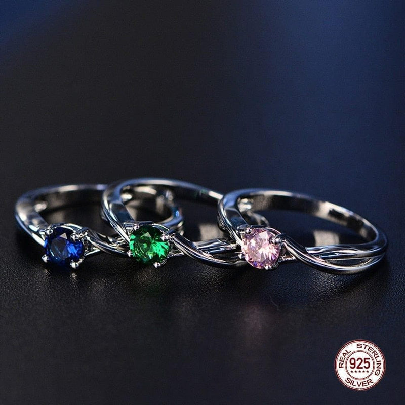 Gemstones Amethyst Silver Ring Blue Sapphire Ring Silver 925 Jewelry Aquamarine Rings For Women Engagement Rings - Handbags Specialist Headquarter