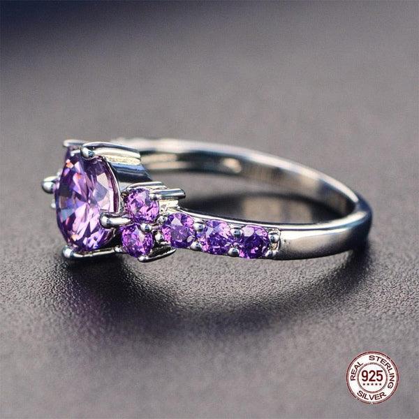 Gemstones Silver 925 Jewelry Aquamarine Ring For Women Silver Ring Amethyst Blue Sapphire Ring - Premium Women Rings from eprolo - Just $28.99! Shop now at Handbags Specialist Headquarter