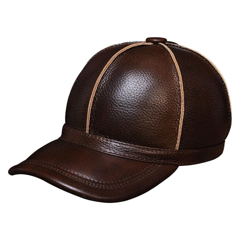 Genuine Leather Men Baseball Cap Hat New Brand Men's Real Leather Adult Solid Adjustable Hats/caps - Premium Men caps from eprolo - Just $49.99! Shop now at Handbags Specialist Headquarter