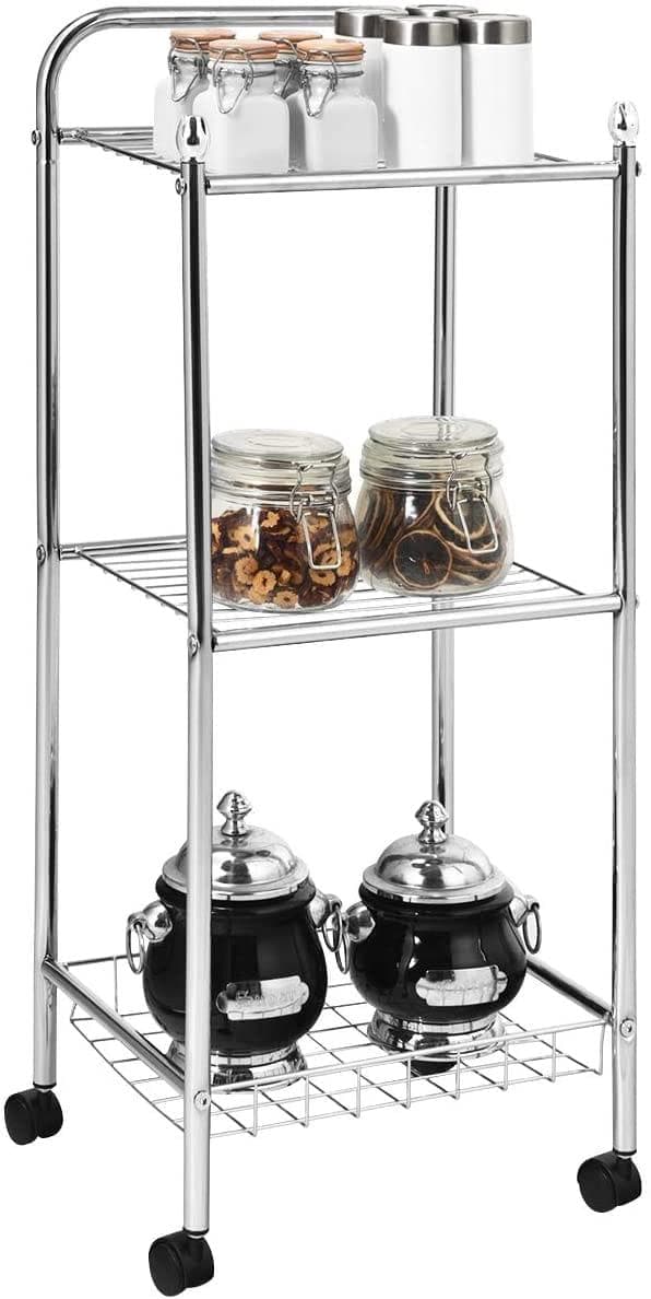 Giantex Kitchen Island Cart, Rolling Service Cart, Metal Storage Shelving Organizer, 3-Tier Utility Cart for Kitchen, Bathroom, Pantry, Laundry, Wire Mesh Basket, Kitchen Trolley with Casters - Premium 8521400011 from Amazon US - Just $49.99! Shop now at Handbags Specialist Headquarter
