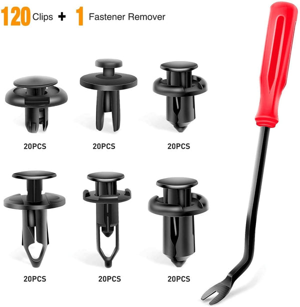 GOOACC GRC-30 120PCS Car Retainer 6.3Mm 8Mm 9Mm 10Mm Expansion Screws Replacement Kit Bumper Push Rivet Clips, 1PC Fastener Remover - Premium  from GOOACC - Just $24.60! Shop now at Handbags Specialist Headquarter