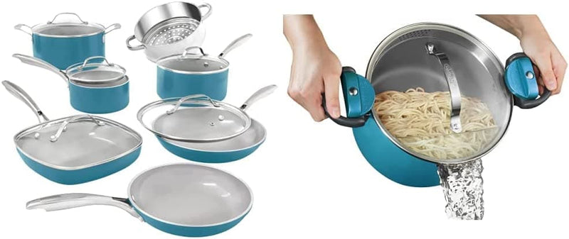 Gotham Steel Pots and Pans Set 12 Piece Cookware Set with Ultra Nonstick Ceramic Coating by Chef Daniel Green, 100% PFOA Free, Stay Cool Handles, Metal Utensil & Dishwasher Safe - 2020 Edition - Premium POTS AND PANS from Visit the GOTHAM STEEL Store - Just $184.99! Shop now at Handbags Specialist Headquarter