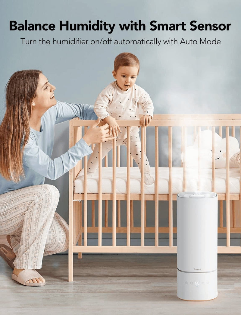 Govee 6L Smart Humidifiers for Bedroom Large Room Plants, Top Fill Cool Mist Humidifier with App Control, Auto Mode with Sensor, Essential Oil Diffusers and Night Light, Works with Alexa - Premium  from Govee - Just $168.94! Shop now at Handbags Specialist Headquarter