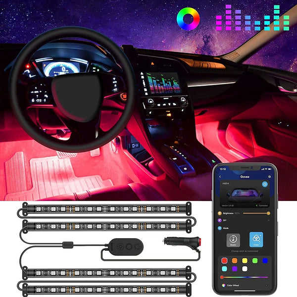 Govee Car LED Lights, Smart Interior Car Lights with App Control, RGB Inside Car Lights with DIY Mode and Music Mode, 2 Lines Design LED Lights for Cars with Car Charger, DC 12V - Premium Auto accessories from Visit the Govee Store - Just $28.99! Shop now at Handbags Specialist Headquarter