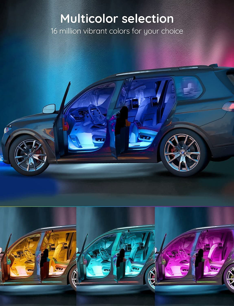 Govee Car LED Lights, Smart Interior Car Lights with App Control, RGB Inside Car Lights with DIY Mode and Music Mode, 2 Lines Design LED Lights for Cars with Car Charger, DC 12V - Premium Auto accessories from Visit the Govee Store - Just $28.99! Shop now at Handbags Specialist Headquarter
